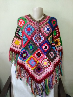 Poncho boho squere adulto.