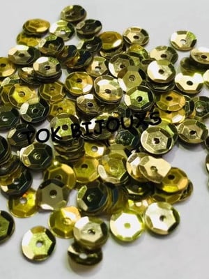 Lantejoula 6mm - dourado - 250g