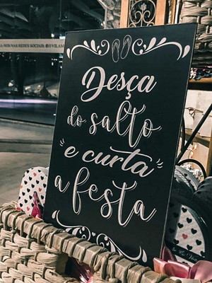 Placa de casamento de mesa em mdf