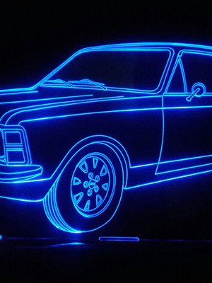 Luminária acrílico com led - opala de frente