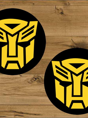 Adesivo para latinha redondo transformers