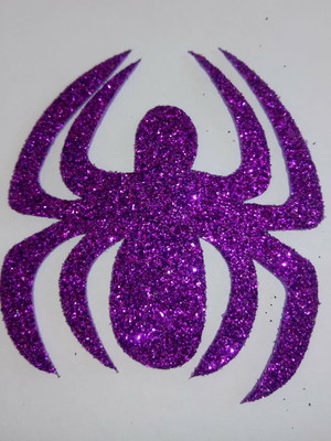 Aranha com gliter aplique
