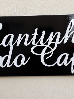 Placa decorativa cantinho do café quadro de parede.