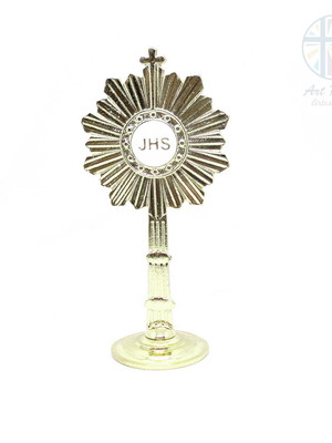 Mini ostensório eucaristia 15cm metal