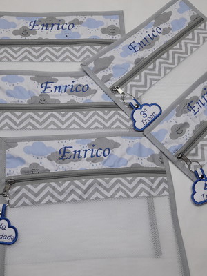 Saquinho maternidade telinha (filó) kit com 5 saquinhos de