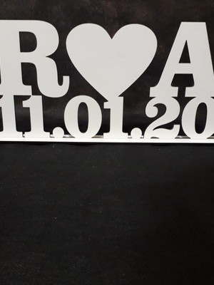 Display mesa casamento mdf branco