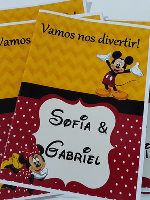Kit de colorir mickey e minnie