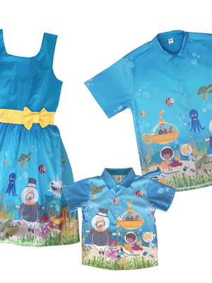Kit familia mãe pai e filho infantil
