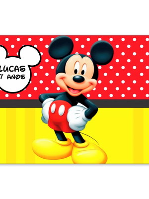 Painel para festa infantil banner mickey personalizado #1