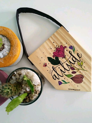 Quadro flâmula palavra "atitude"