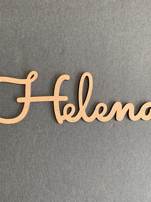 Nome personalizado para porta de maternidade em mdf cru