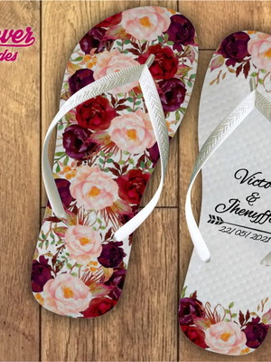 Chinelo personalizado casamento