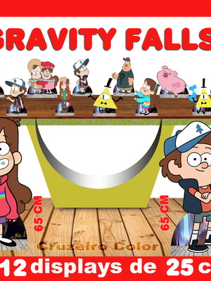 Display gravity falls, totem enfeite de aniversario