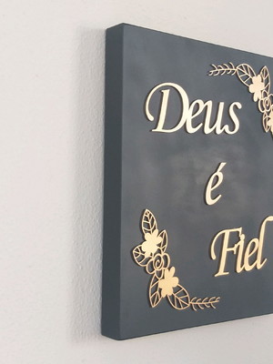 Quadro com frase bíblica p cobrir caixa de luz/disjuntores