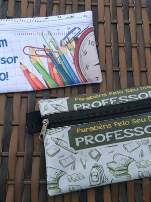 Lembrancinha estojo dia dos professores brinde necessaire