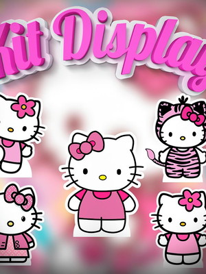 Kit display toten de mesa mdf hello kitty