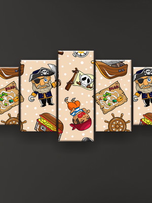 Quadro decorativo piratas 129x61 sala quarto
