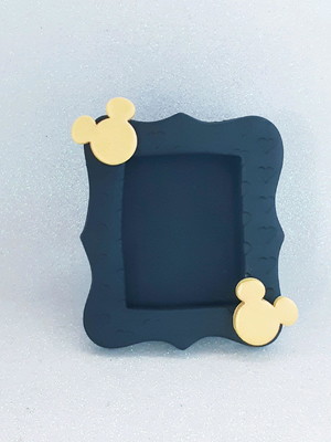 Mini porta retrato tema mickey em biscuit