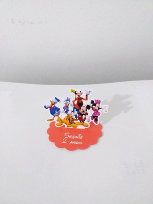 Aplique 3d turma do mickey