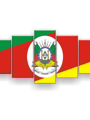 Quadro decorativo bandeira rio grande sul 129x61 sala quarto