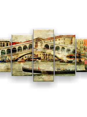 Quadro decorativo ponte de rialto veneza 129x61 sala quarto