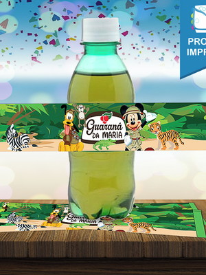 Rótulo guaraná mickey safari