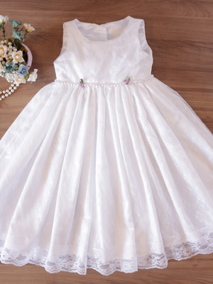 Vestido branco de renda - batizado