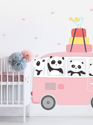 Adesivo pandas na kombi