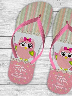 Chinelo personalizado dia dos professores