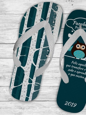 Chinelo personalizado dia dos professores