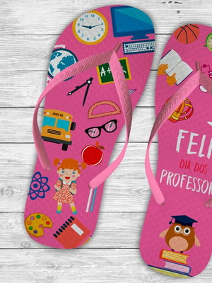 Chinelo personalizado dia dos professores