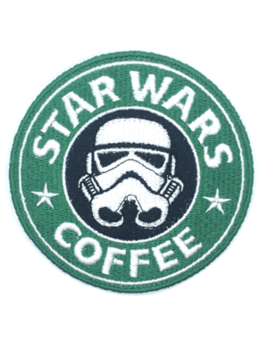 Patch bordado termocolante star wars coffee