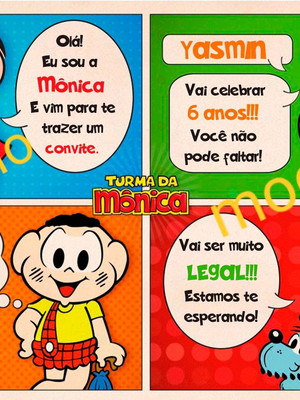 Convite digital turma da mônica