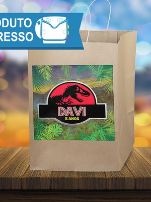 Adesivo sacolinha jurassic park