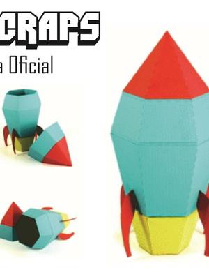 #0017 caixa foguete 3d - arquivo de corte