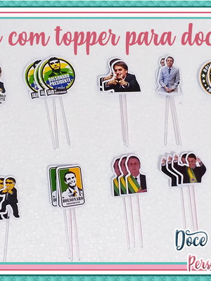 Haste com aplique / topper