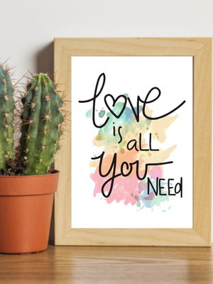 Quadro decorativo 10x15 com moldura frase