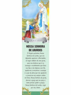 Marca página nossa senhora de lourdes