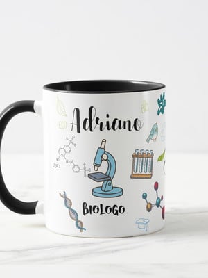 Caneca biologia formatura de biologia com nome personalizado