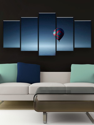 Quadro decorativo um balão 129x61 sala quarto
