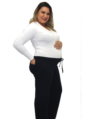 Calça gestante gravida plus size mod. edu + brinde