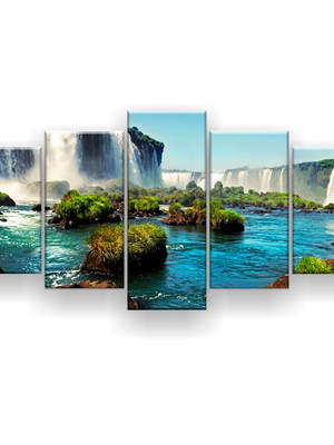 Quadro decorativo cataratas do iguaçu 129x61 sala quarto