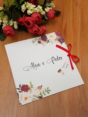 Convite casamento marsala