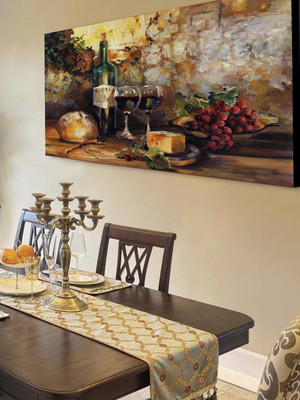 Quadro decorativo vinho sala de jantar cozinha área gourmet