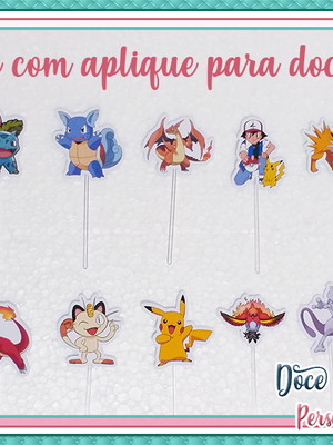 Haste com aplique / topper