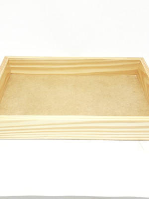 Bandeja madeira pinus rústica 21x30 para kit e para garrafa