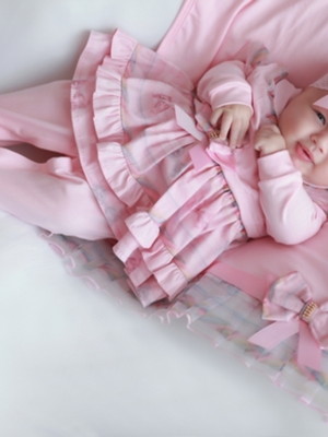 Saída de maternidade pandora menina helena rosa floral