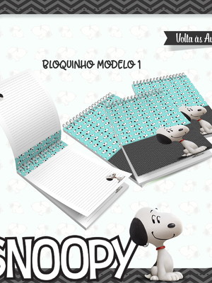 Bloco de anotações snoopy