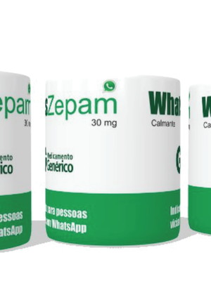 Caneca whatszepam - viciado em zap zap caneca divertida