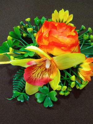 Corsage - pulseira para madrinhas flores artificiais branca